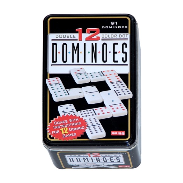 Domino Spielset Color 91 Steine 12 Augen