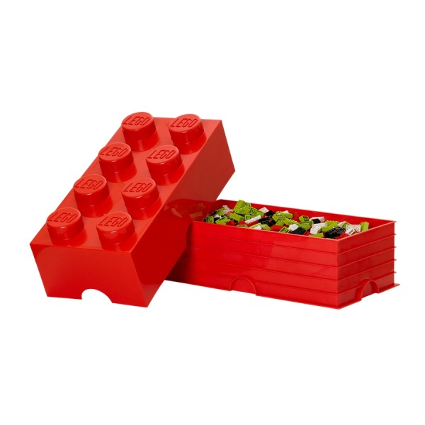 XXL Lego Aufbewahrungsbox 8 Noppen, Rot