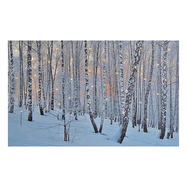 LED Bild 60 x 40 cm Wald im Winter