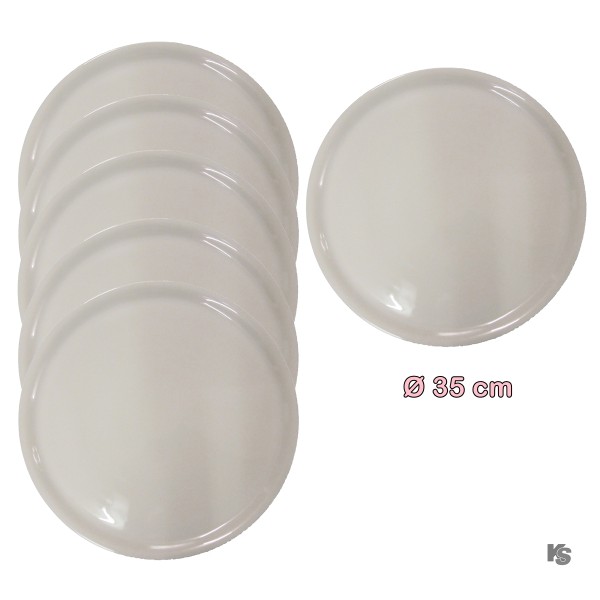 Assiette à pizza 35cm - lot 6 pc