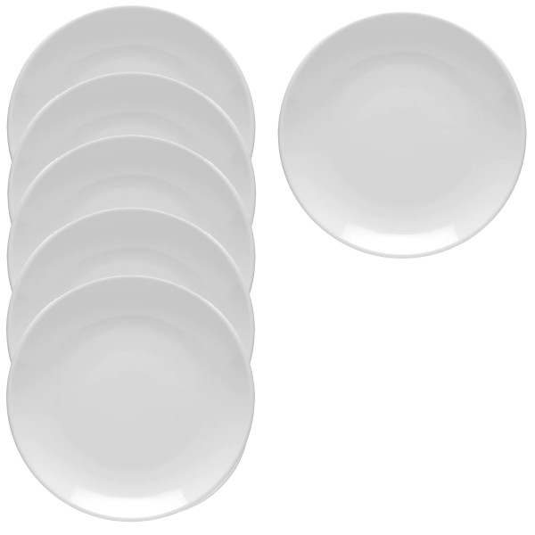 Assiette plate 25 cm, lot de 6 pièces