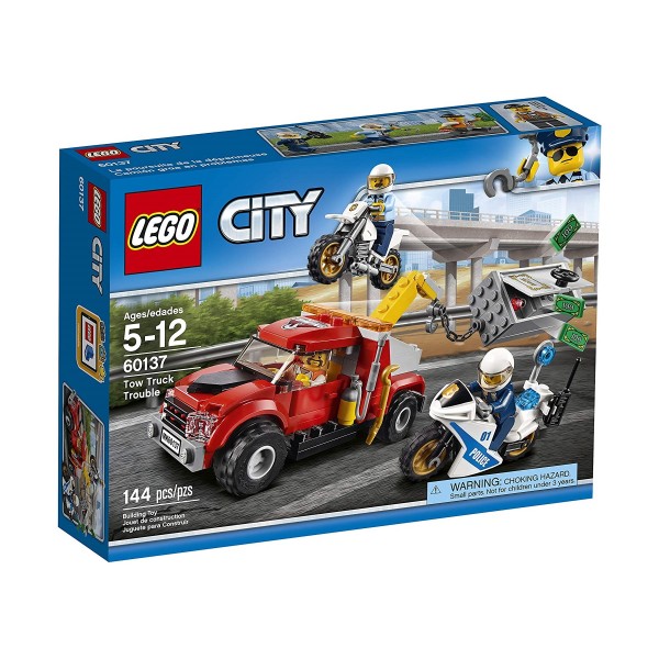 Lego dépanneuse, moto police et cross