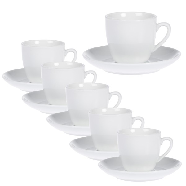 Espressotassen mit Unterteller Set 6Stk.
