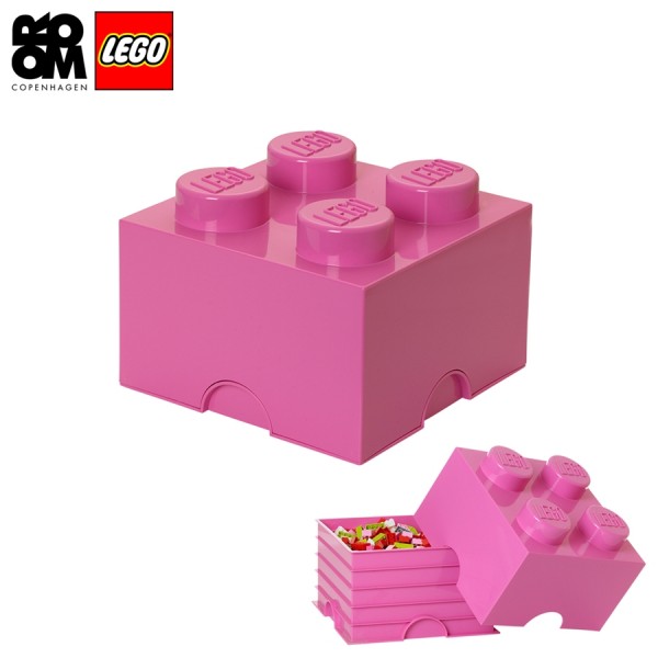 XXL Lego Aufbewahrungsbox 4 Noppen, Pink