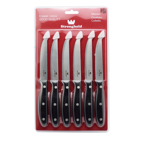 couteau à pizza ou steak, 6 pc.
