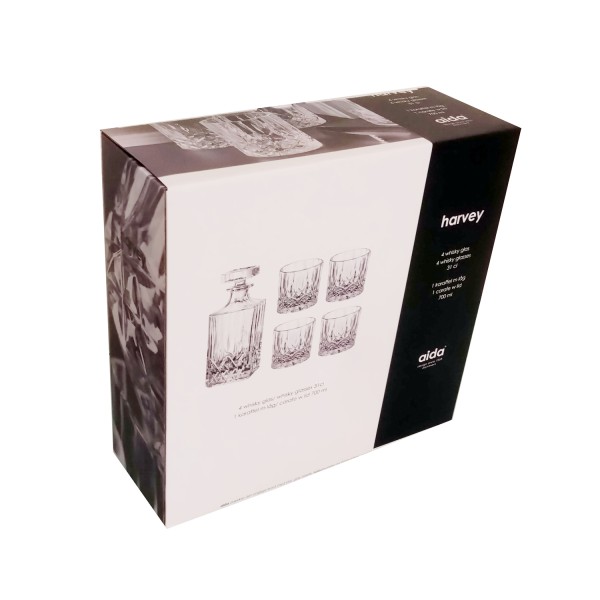 Carafe à whisky et 4 verres tumbler HARVEY