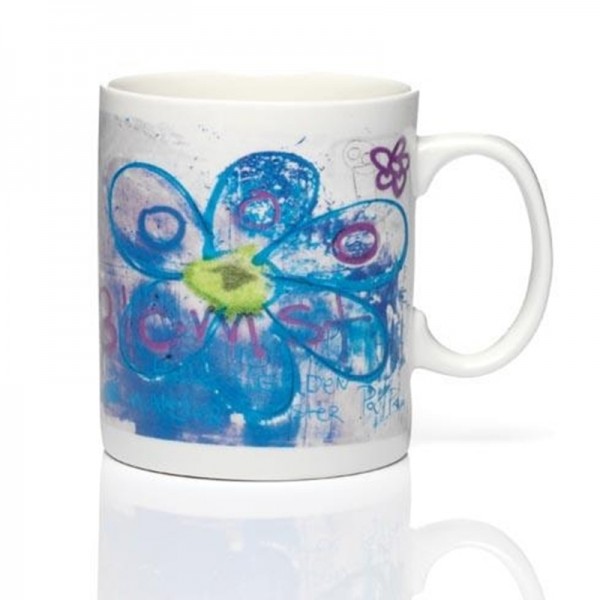 PAVA more flowers-blue mug