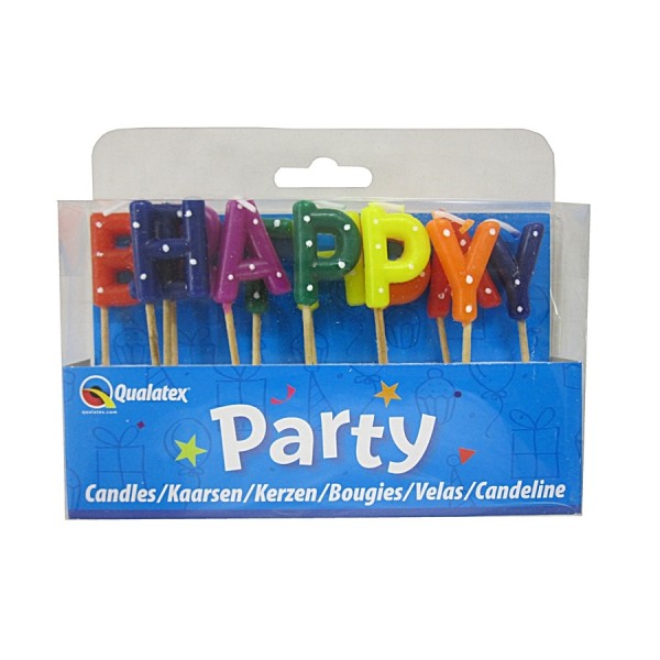 Buchstaben Kerzen Happy Birthday,Set 12x