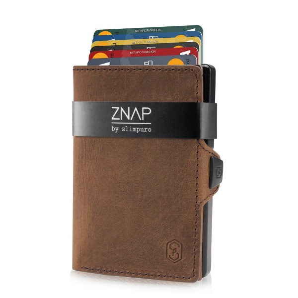 ZNAP 12 - mini Wallet Vintageleder Braun