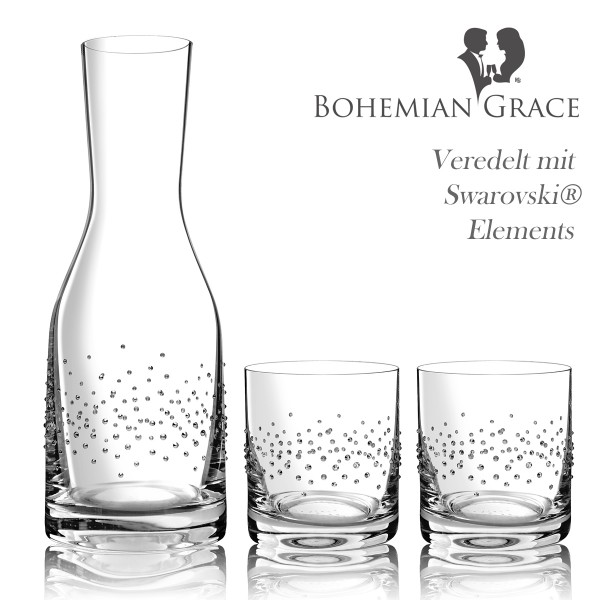Karaffe mit 2 Gläser, Bohemian Grace TAB