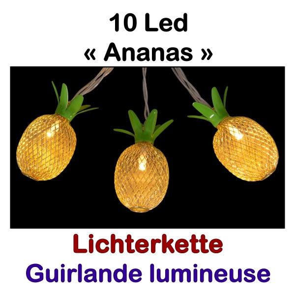 Guirlande lumineuse 10 LED ananas