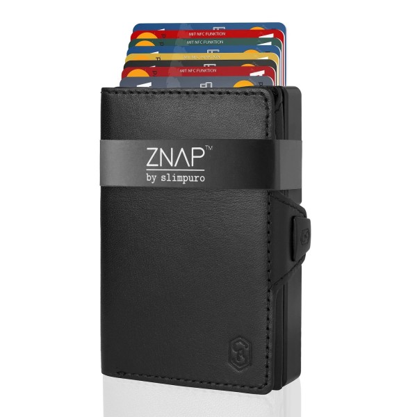 ZNAP 12 - mini Wallet Leder Schwarz