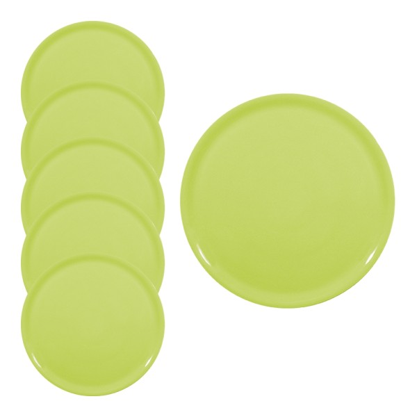 Assiette à pizza 33cm, vert lot 6 pc