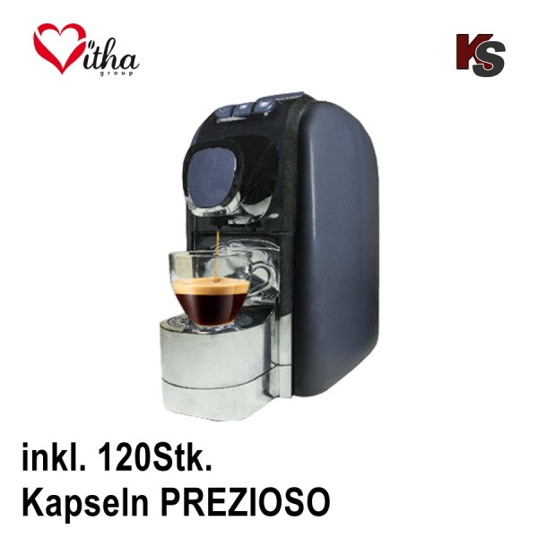 Espressomaschine mit 120 Kaffeekapseln P