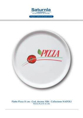 Pizza Teller Porzellan Pizzateller mit Schriftzug und Motiv Haushalt - Spielwaren - Geschenke