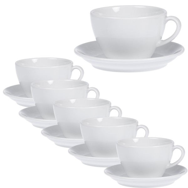 Tasse à cappuccino avec soucoupe Lot 6pc