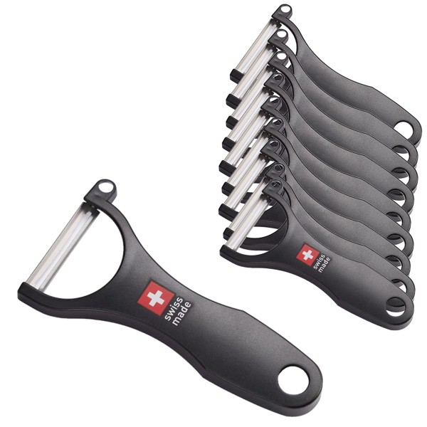 Éplucheurs noir "Suisse", 10 pcs