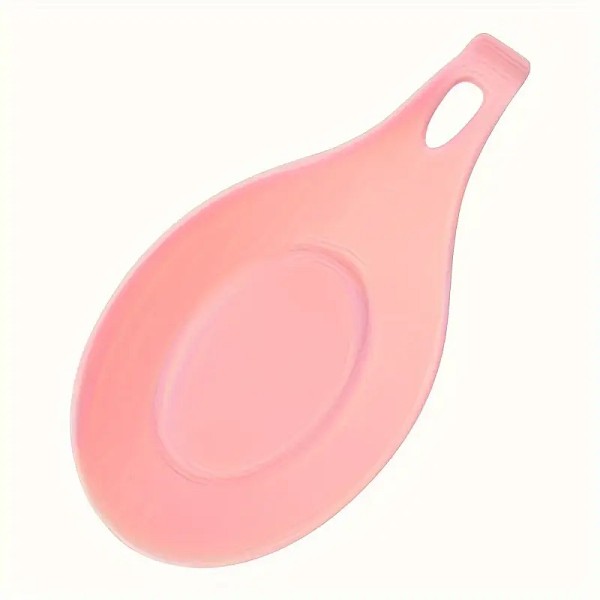 Repose-cuillère cuisine silicone rose