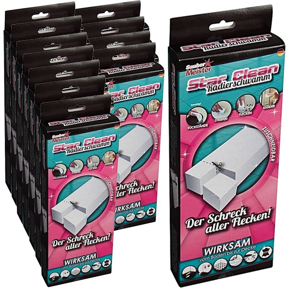 Schmutzradierer StarClean - Set 12 Stk.