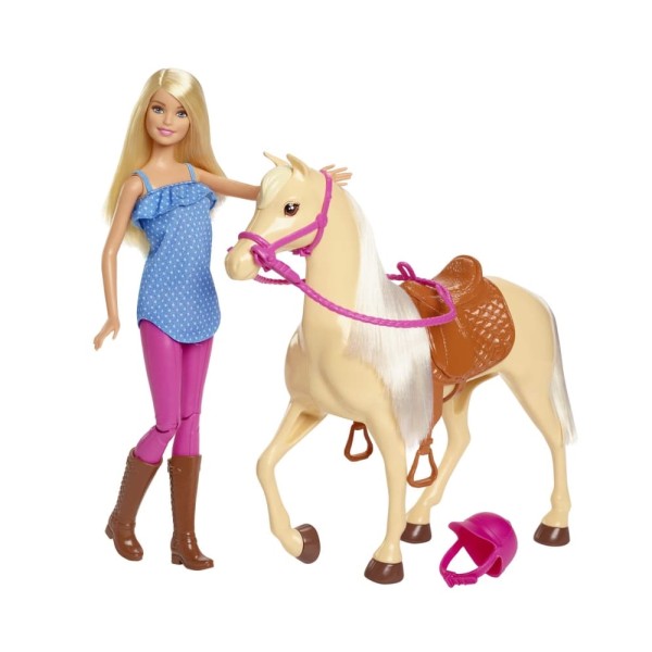 Barbie Puppe Blond mit Pferd