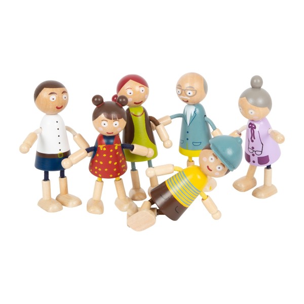 Famille de poupées souples en bois