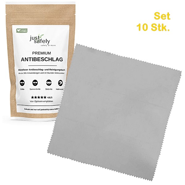 Antibeschlag Brillenputztuch JS, 10 Stk.
