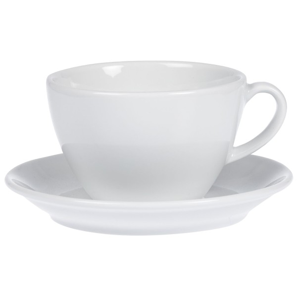 Tasse à café au lait avec soucoupe