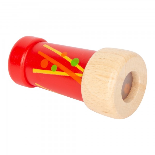 Mini Kaléidoscope rouge jouet en bois