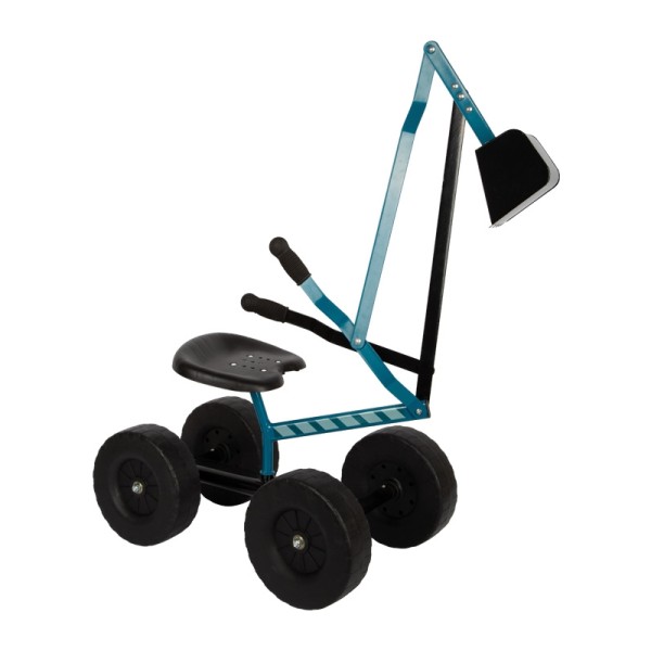 Pelleteuse bleu sur roues pour enfants