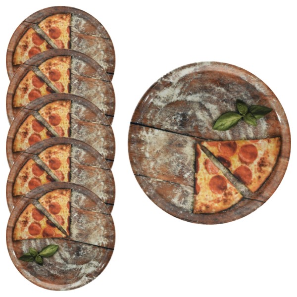 Assiette à pizza 33cm, SLICE lot 6 pc